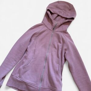 Lululemon Scuba Hoodie Full Zip Size 10 Vintage Mauve Classic Fitted EUC